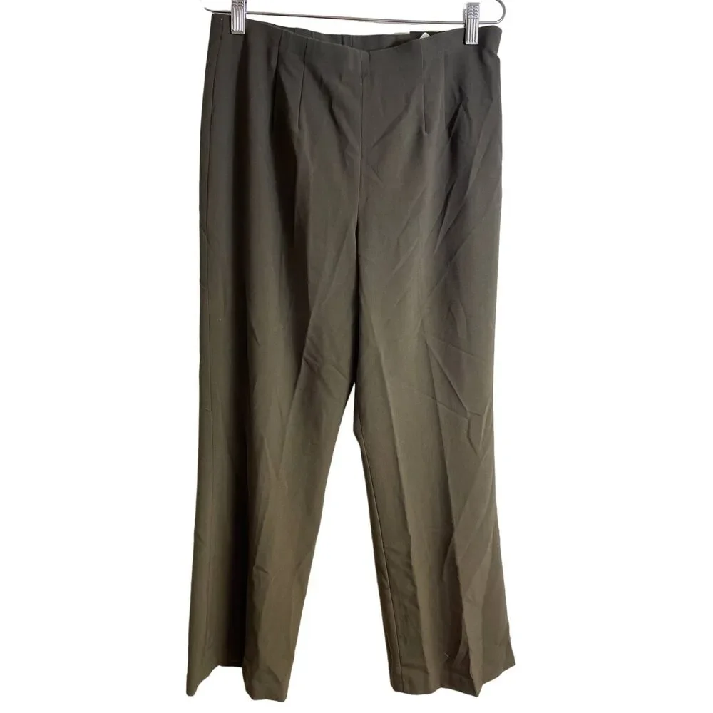 Vintage East 5th 1980 Womens Straight Leg Slacks Pants SIZE 14P Black Career NEW